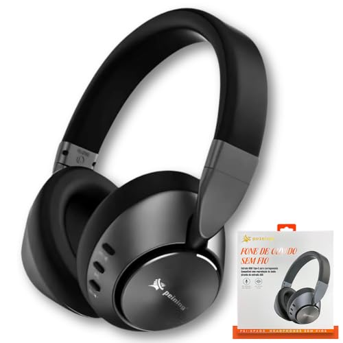 Fone de Ouvido Bluetooth Headphone, Corridas, Exercicios, Jogos, Isolamento de Ruído Externo, 96 Horas de Bateria, Design Ergonômico e Confortável, Botões de Controle Touch, Microfone Embutido Chamad...