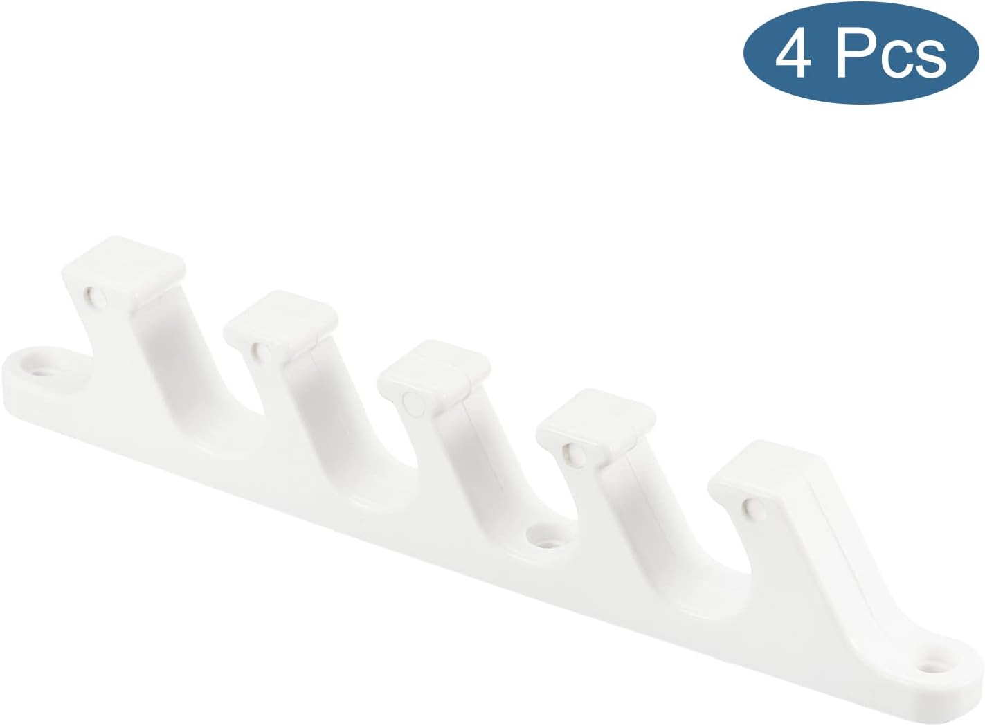 PATIKIL Chaise Adjustment Bracket, 4 Pack 5 Position Lawn Furniture Multi Position Back Support Adjuster for Outdoor Lounge Patio, White