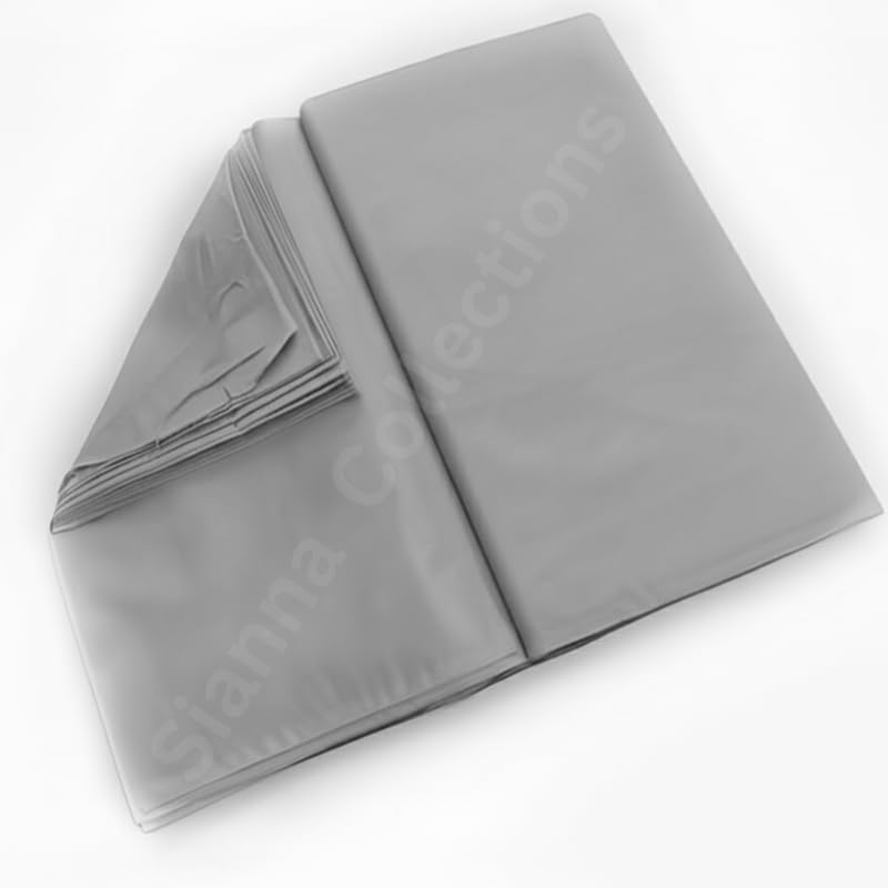 Image of Premium Plain Cotton Costume Lining Dress Fabric 34 inch Wide, Best Material - Light Grey Color - 3 Meter Pack