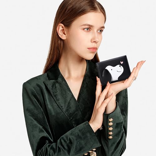 Sunwel Fashion Girls Cute 3D Puppy Mini Wallet Tiny Wallet Cash Pocket Card Holder ID Window Purse for Women (BLACK) 6