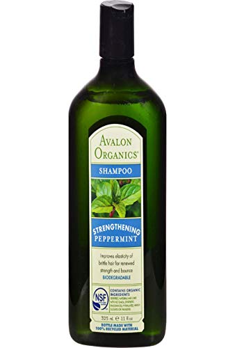 Avalon Organics Revitalizing Shampoo Peppermint, 11 Ounce (Pack of 6)