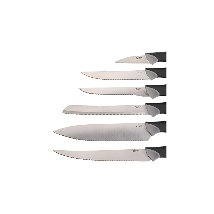 Oster Lindbergh 14 Piece Stainless Steel Cutlery Set, Black