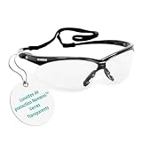 Ansell KleenGuard Nemesis Lunettes de Sécurité Anti-Buée, Protection EPI, Lunettes Légères Enveloppantes pour Chantier, Tir, Extérieur et Industrie – Verres Transparents et Monture Noire, 1 Paire