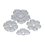 Mikey Store Flower Heart Metal Cutting Dies Stencils DIY Scrapbooking Album Paper Card Craft (F)