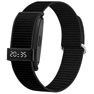 Screenless Activity & Fitness Trackers, Health Tracker with Heart Rate and Sleep Tracking, Works with iOS and Android – Black