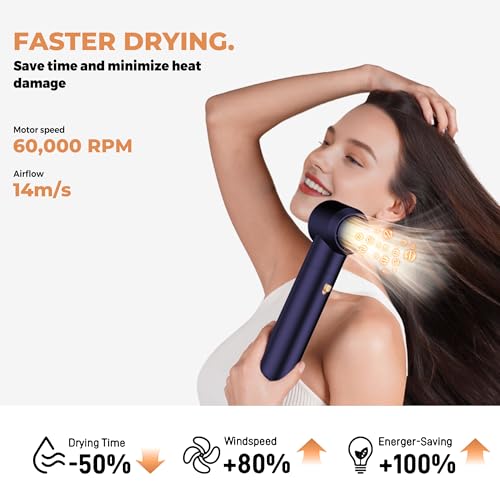 Image of 5 in ONE Hair Dryer Brush, Blow Dryer Curling Wand Hair Styling Tools Set, Ionic Hot Air Brush Round Brush Blow Dryer, Left&Right Styler 100-120V