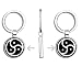 HJ Media BDSM Emblem Adult Metal Steel Keychain Ring Double Side Key Chain