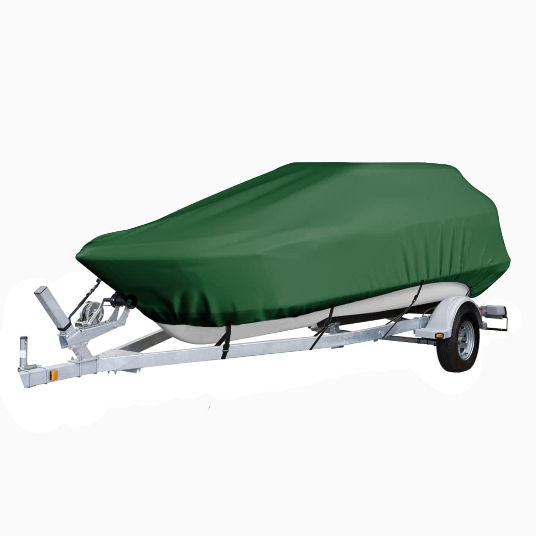 XUETAO948 * 570cm Boat Cover, Trailerable Boat Cover Waterproof and Tear-Resistant 210d Oxford Cloth V-Hull Boat Cover with Storage VBag for Boat Protection