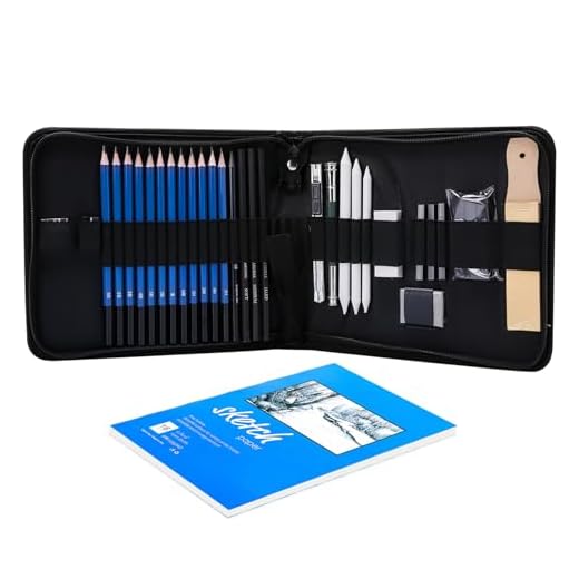 Lápices de Dibujo Artístico, 33 Pcs Kit de Dibujo Profesional para Boceto, Lapiz Dibujos con Lapices de Carboncillo y Grafito