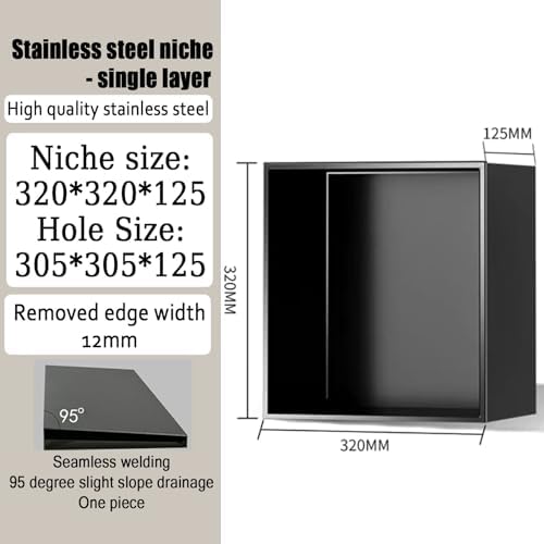 Prefabricated Stainless Steel Shower Niche - Easy Install Wall Storage for Bath Essentials, Waterproof Organizer for Bathrooms, No Tiling Required