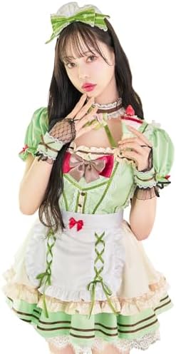[Malymoon] コスプレ ケーキ メイド ドレス 中村里砂 プリンセス ウエイトレス 衣装 仮装 マリームーン 5-7点セット 9975,9976,9977,9978 詳細画像1