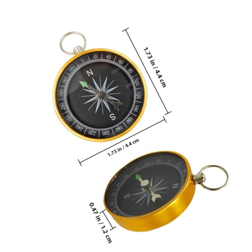 Set de 4 Brújulas Mini con Llavero de Aluminio para Camping miniatura 2
