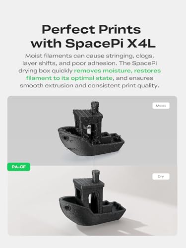 Image of Creality Filament Dryer Box 4 Spools, Space Pi X4L Filament Storage Box, Max 85C Temperature, Dual Independent Heating Chambers & Fan, Rapid Drying for PLA,PETG,TPU,ABS,PET,PC,ASA,PA,PAHT