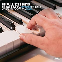 MAX KB6W piano numérique 88 touches et pédale de sustain, idéal pour débuter le piano - Les Beatles, Paul McCartney, John Lennon, RIngo Starr, George Harrison MAX KB6W piano numérique 88 touches et pédale de sustain, idéal pour débuter le piano – Image 4
