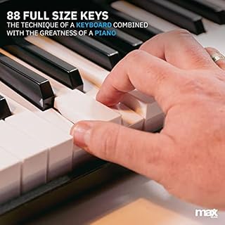 MAX KB6W piano numérique 88 touches et pédale de sustain, idéal pour débuter le piano - Les Beatles, Paul McCartney, John Lennon, RIngo Starr, George Harrison MAX KB6W piano numérique 88 touches et pédale de sustain, idéal pour débuter le piano – Image 4