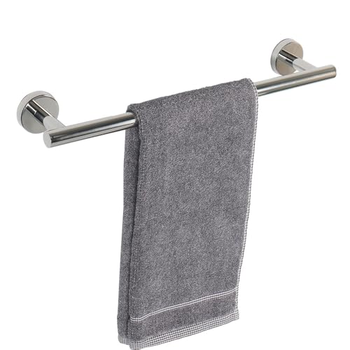 TocTen Bath Towel Bar - Thicken SUS304 Stainless Steel Bathroom Towel Holder, Towel Rod for Bathroom Heavy Duty Wall Mounted Towel Rack Hanger (18IN, Polished Chrome)