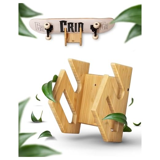 CRID® Wandhalterung, aus nachhaltigem Bambus mit gratis Montage-Kit, zur Aufhängung von jeglichen Boards wie Skateboards, Wakeboards, Longboards, Snowboards, Kiteboards, Pennyboards