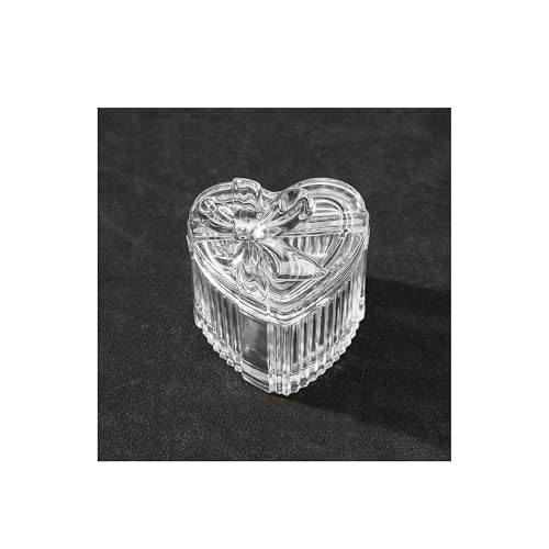 Cotton Round HolderCotton Ball Pharmacy: Lead-Free Glass Q-Tip Holder For Bathroom & Kitchen - Candy Box With Bow Lid For Easy Access - Stylish Storage Solution For Girls