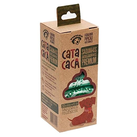 Kit 10 Rolos de Sacolas Biodegradáveis Cata Caca