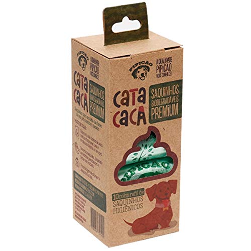 Kit 10 Rolos de Sacolas Biodegradáveis Cata Caca