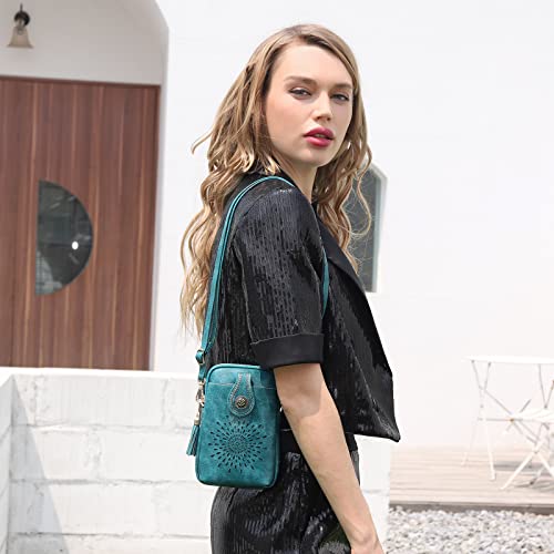 APHISON Small Crossbody Bags for Women, Lightweight Vegan Leather Cell Phone Purse, Cute Purses with Tassels2