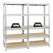 Mega Deal 2X Schwerlastregal Tiger Verzinkt 180x90x60 cm mit Fachlast 265kg von Proregal Garagenregal Kellerregal Werkstattregal Lagerregal Steckregal