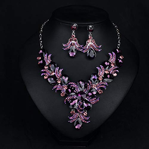 costume-jewelry-for-women-Crystal-Flowers-Choker-Pendant-Statement-Charm-Necklace-and-Earrings-wedding-jewelry-sets-for-brides