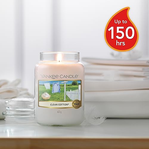 Yankee Candle Scented Candle, Clean Cotton Large Jar Candle, Long Burning Candles: up to 150 Hours, Scented Candles Gifts for Women - Image 4