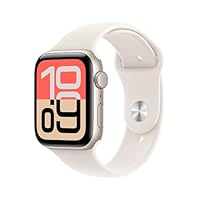 Apple Watch SE (3rd Gen) [GPS, 44mm] Starlight Aluminium Case with Starlight Sport Band - [M/L] - Fitness and Sleep Trackers, Heart Rate Monitor, Always-On Display, Water Resistant