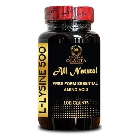 OLANTA TRADE SOLUTION L-LYSINE 500 Amino Acid - Support Collagen Production, Gluten Free, Non-GMO, 500mg Per Capsule, Amino Acid Supplement to Support Synthesis of Collagen - 1 Bottle 100 Counts Cover
