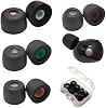 Puntas de espuma viscoelástica para Sony WF-1000XM5, repuesto para audífonos | 4 pares L/M/S/XS, con filtro, se ajustan al estuche, negro 2