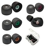 Luckvan Memory Foam Eartips for Sony WF-1000XM5 Earbuds Tips Replacement for WF-1000XM5 WF-1000XM4 Earbuds Fit in Case 4 Pairs Black