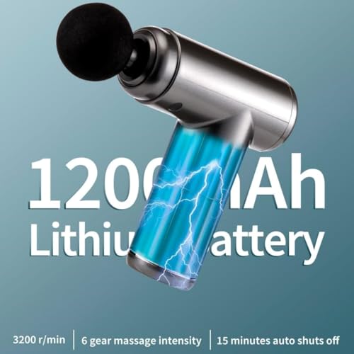 Image of HEEJ Powerful Handheld Deep Tissue Percussion Massage Gun with 4 Versatile Attachments Rechargeable Massager for Muscle Recovery, Pain Relief & Relaxation & Portable Design for Home & Gym Use