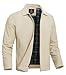 Rdruko Bomberjacke Herren Übergangsjacke Leichte Sommerjacke Blouson Jacke Sommer Frühling Herbst Windbreaker-Hellkhaki XL