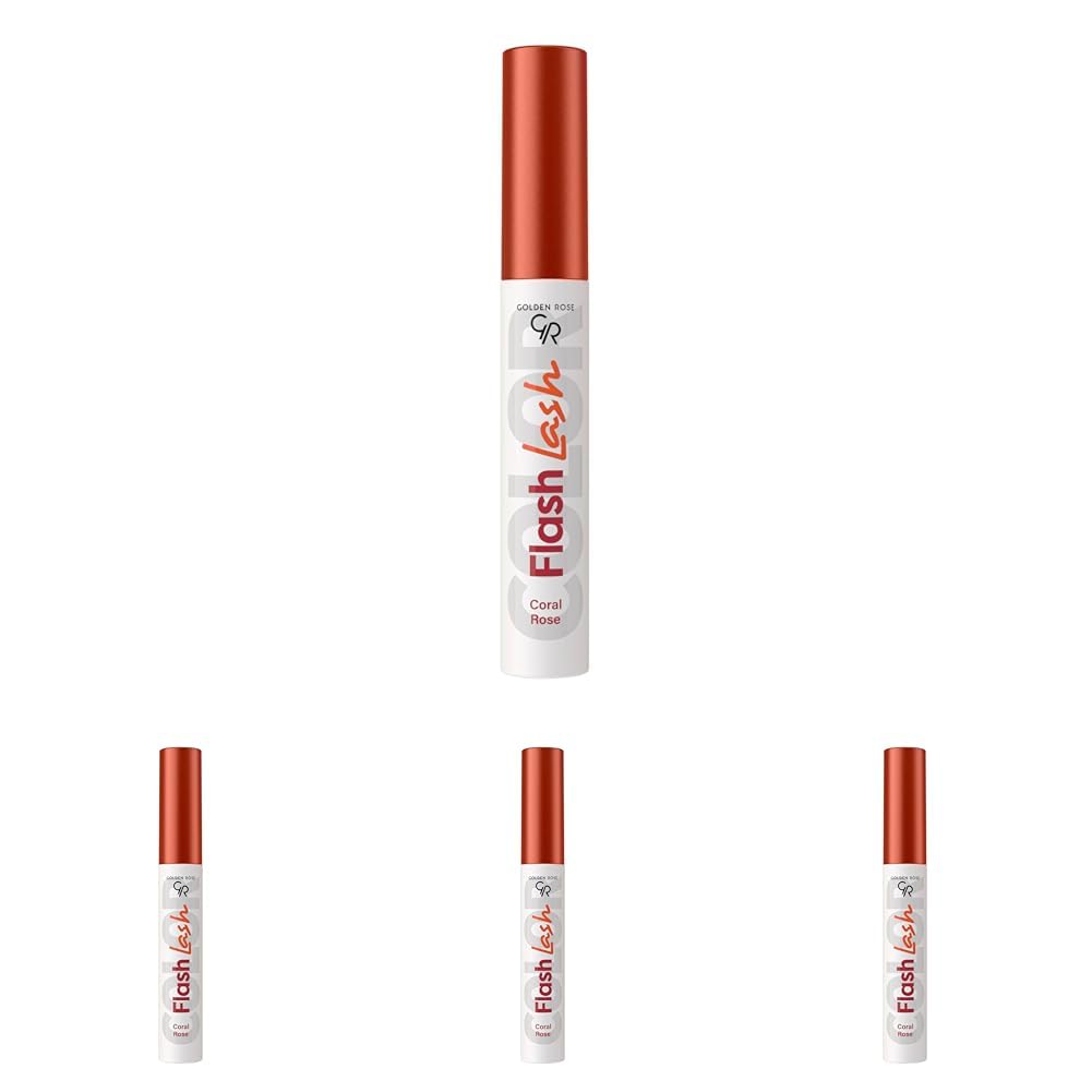 Golden Rose Flash Lash Colered Mascara No: 06 Coral Rose - Renkli Maskara (4 paketi)