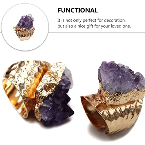 Bague de déclaration améthyste violette le cadeau idéal pour femme - 7