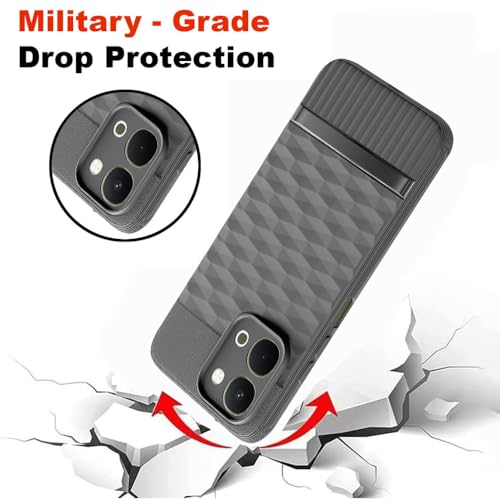 Image of Shockproof Case Compatible with Vivo T5x 5G / Y51 Pro 5G / iQOO Z11x 5G | Full Camera Protection | TPU Flexible Back Cover for Vivo T5x 5G / Y51 Pro 5G / iQOO Z11x 5G (Graphite Grey)