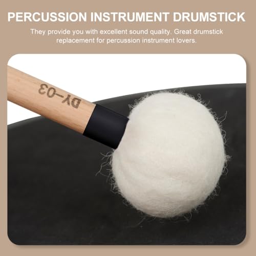2 piezas baquetas con mango de fieltro para percusión miniatura 7
