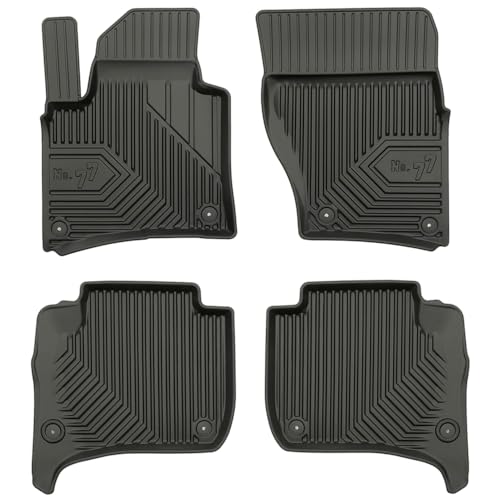 SMK Tapis de sol caoutchouc pour Porsche Cayenne II 2010-2017 Améliorez Votre Confort de Voyage avec Le tapis noir antidérapant Auto No.77- tapis voiture...