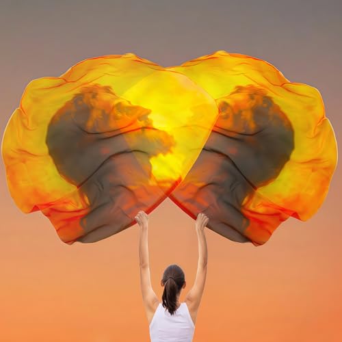 Baisdan 54"x54" Worship Flags for Dance Church, Praise Dance Flags with Flexible Rods & Storage Bag, Set of 2, Yellow-Orange-Red with Jesus by Baisdan - Image 6
