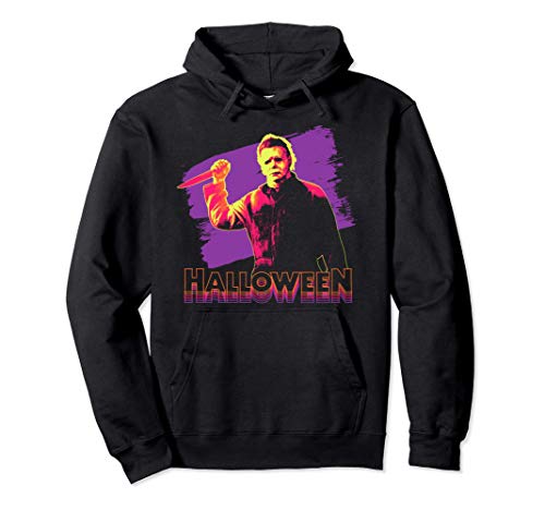 Halloween Michael Myers Neon Portrait Sudadera con Capucha