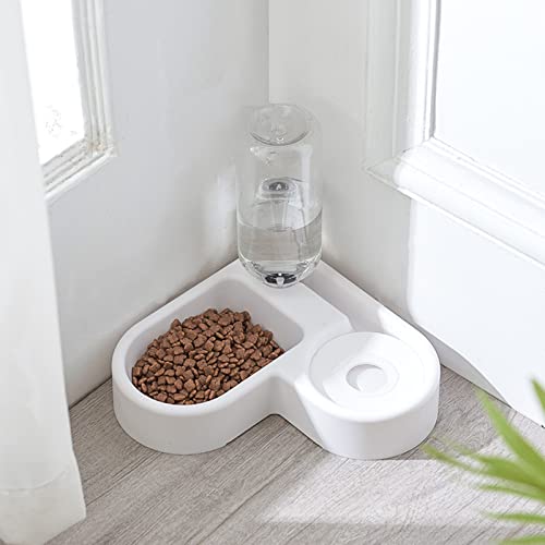 Corlidea Creative Pet Supplies Pet Bowl Corner Double Bowl Automatischer Trinknapf Multifunktionaler Katzennapf Rechtwinkliger Napf Hunde Fahrradanhänger Buggy