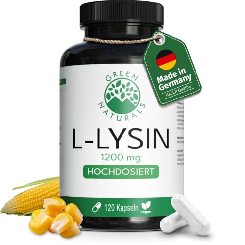 Green Naturals L-Lysin Hochdosiert: 1.200 mg 120 Kapseln
