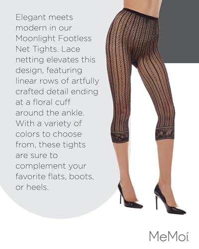 Image of MeMoi Fishnet Tights, Ankle Tights, Women's Pantyhose, Great for Flats, Boots, or Heels
