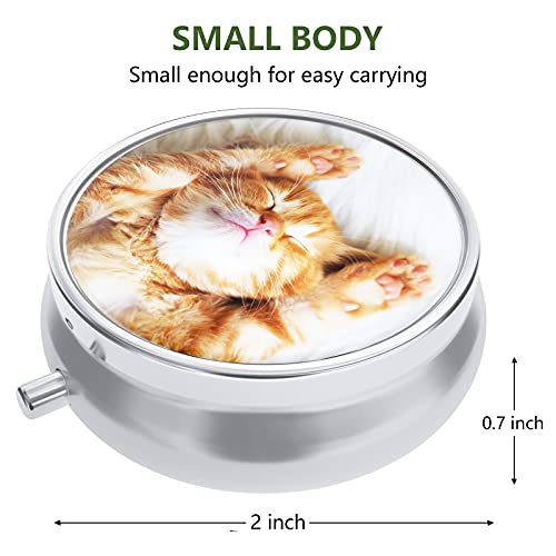 Image of Pill Box, Small Pill Case for Purse & Pocket, Travel Medicine Organizer