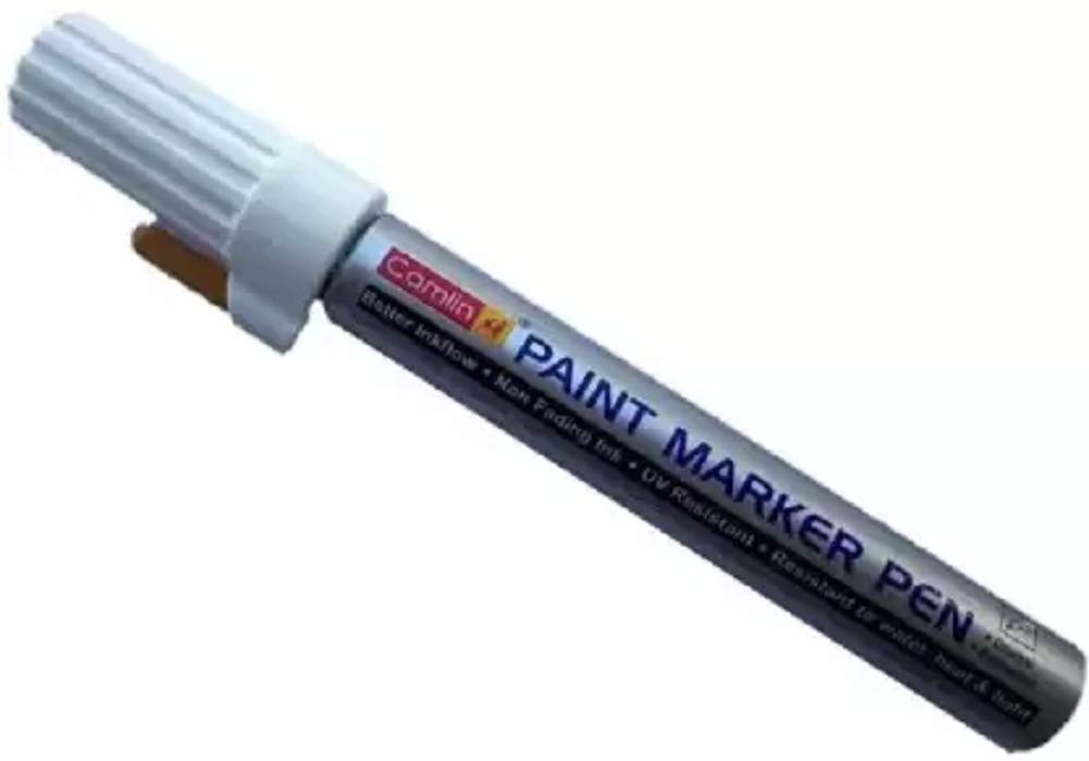 Camlin New Paint Marker White (Pack of 4) (Set of 4, White)