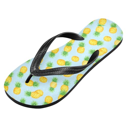 Burbuja Pineapples Flip Flops for Women Men, Soft Thong Sandals Rubber Slippers for Pool Beach Essentials2