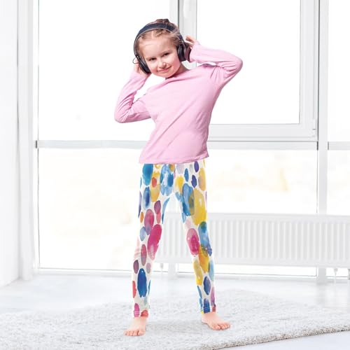 Bolaz Toddler Girls Leggings Printed Yoga Pants Leggings Abstract Watercolor Paint Spots for Kids4