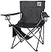 キャプテンスタッグ アウトドアチェア チェア ラウンジチェア 棚モック/ドリンクホルダー/ワイドポケット/サイドポケット付 ブラック UC-1881