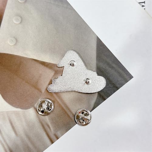 Witch Hat Enamel Pin Brooch For Women Girls Boys Cute Funny Halloween Black Magic Witch Star Flowers Brooches Novelty Fashion Lapel Pins Holiday Party Badges Button Backpacks Clothing Bags Hats Jewelry Gift4